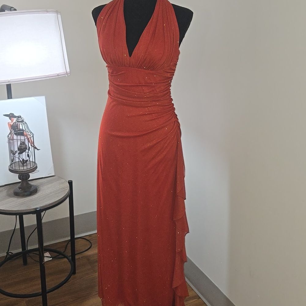 Betsey & Adam Maxi Sparkle Gown
